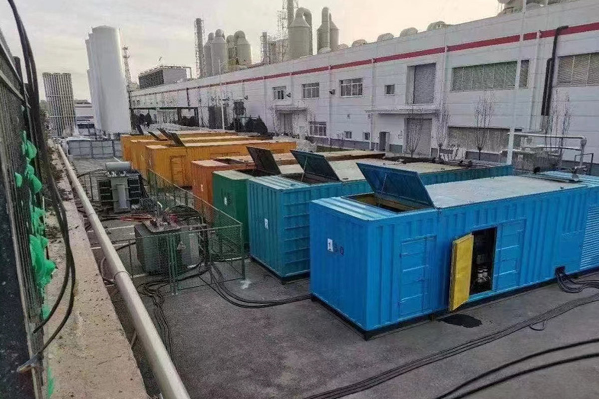 群英乡发电机租赁施工现场